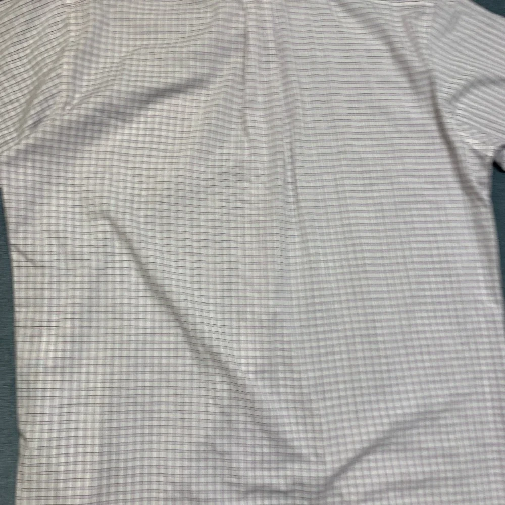 Stafford Essentials Dress Shirt Mens 17.5 Multicolor Plaid Regular Fit Business